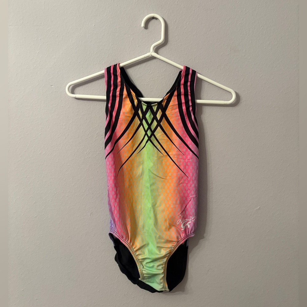 GK Elite Laurie Hernandez Colorful Gymnastics Leotard